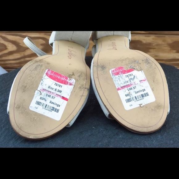 Sam Edelman Susie Suede Sandal Ivory 6.5 - Picture 5 of 6